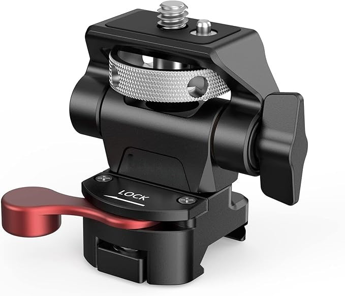 📷Camera Monitor Mount with Cold Shoe Adapter, 360° Swivel and 180°
