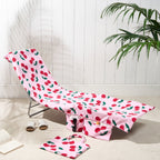 🏖️Limited Time Sale 50% OFF!🌞OHS Sun Lounger Towel with Pockets & Carry Bag 🏖️  Extra-Large Microfibre Beach Towel – Quick-Dry, Lightweight & Sand-Resistant☀️🇬🇧✨