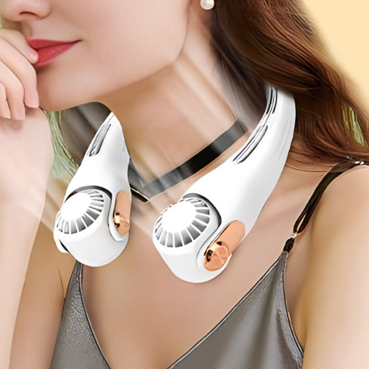 🥳2026 HOT SALE🥳💞50K+ SOLD!🍃💨 50% OFF! Neck Air Conditioner Fan – Ultra‑quiet, 360° rotating, 3 speeds. Hands‑free cooling, long battery. Summer essential! 😎🌬️