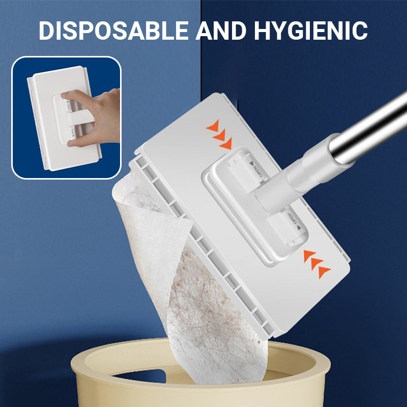 🔥This Week's Special Price:£9.99!! ‼️🧹Disposable Dust Mop with 4 Reusable Cloths✨Lightweight Floor Dusting Mop For Hardwood Tile Floors