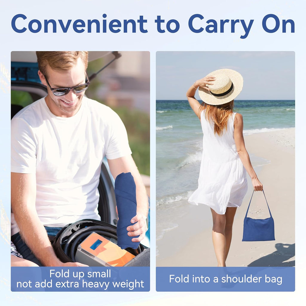 🏖️Limited Time Sale 50% OFF!🌞OHS Sun Lounger Towel with Pockets & Carry Bag 🏖️  Extra-Large Microfibre Beach Towel – Quick-Dry, Lightweight & Sand-Resistant☀️🇬🇧✨