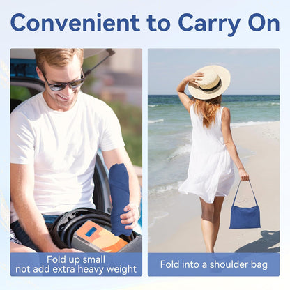 🏖️Limited Time Sale 50% OFF!🌞OHS Sun Lounger Towel with Pockets & Carry Bag 🏖️  Extra-Large Microfibre Beach Towel – Quick-Dry, Lightweight & Sand-Resistant☀️🇬🇧✨