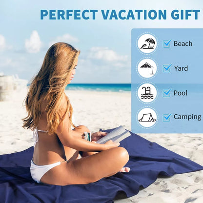 🏖️Limited Time Sale 50% OFF!🌞OHS Sun Lounger Towel with Pockets & Carry Bag 🏖️  Extra-Large Microfibre Beach Towel – Quick-Dry, Lightweight & Sand-Resistant☀️🇬🇧✨