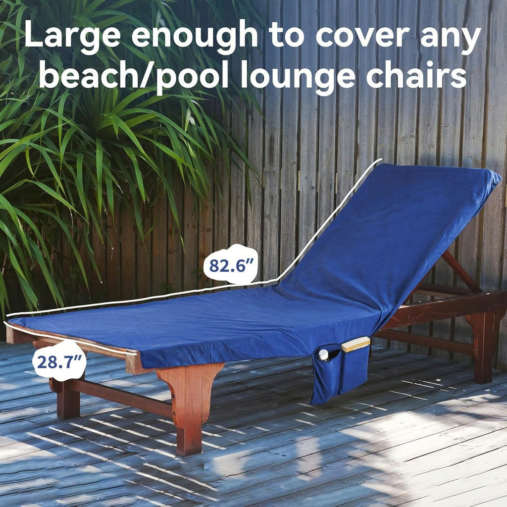 🏖️Limited Time Sale 50% OFF!🌞OHS Sun Lounger Towel with Pockets & Carry Bag 🏖️  Extra-Large Microfibre Beach Towel – Quick-Dry, Lightweight & Sand-Resistant☀️🇬🇧✨