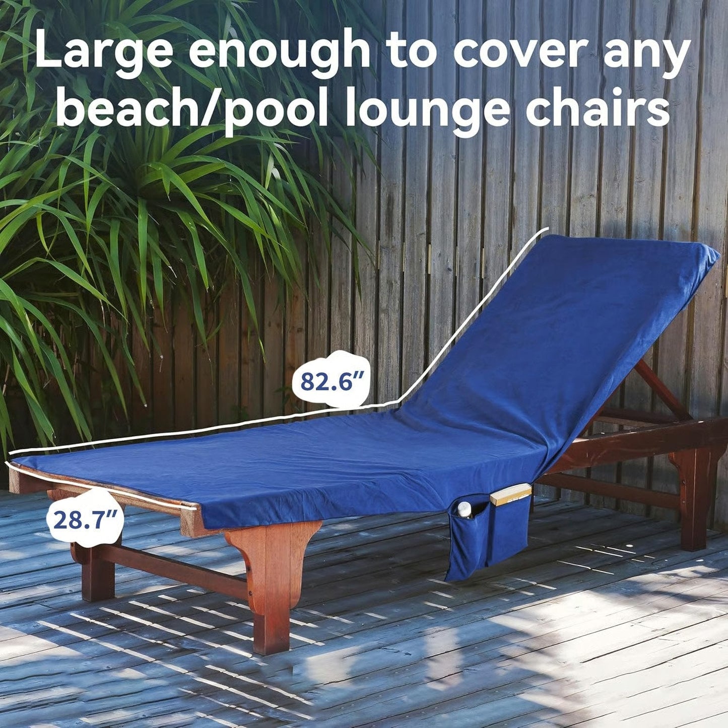 🏖️Limited Time Sale 50% OFF!🌞OHS Sun Lounger Towel with Pockets & Carry Bag 🏖️  Extra-Large Microfibre Beach Towel – Quick-Dry, Lightweight & Sand-Resistant☀️🇬🇧✨