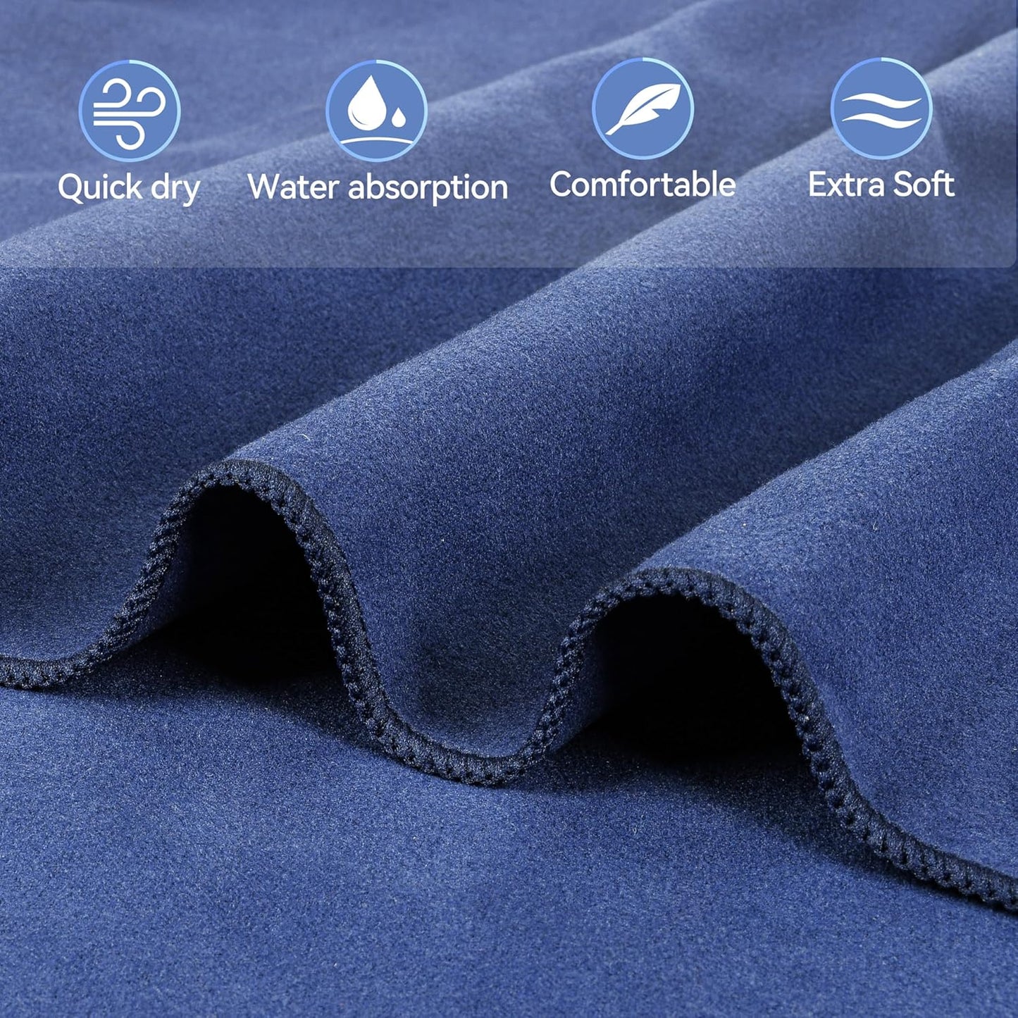 🏖️Limited Time Sale 50% OFF!🌞OHS Sun Lounger Towel with Pockets & Carry Bag 🏖️  Extra-Large Microfibre Beach Towel – Quick-Dry, Lightweight & Sand-Resistant☀️🇬🇧✨
