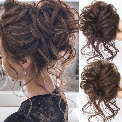 💗LAST DAY - BUY 1 GET 1 FREE + FREE GIFT!!💗Messy Curly Hair Bun Scrunchie Extensions1