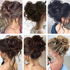💗LAST DAY - BUY 1 GET 1 FREE + FREE GIFT!!💗Messy Curly Hair Bun Scrunchie Extensions1