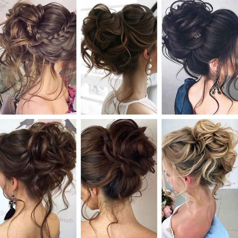 💗LAST DAY - BUY 1 GET 1 FREE + FREE GIFT!!💗Messy Curly Hair Bun Scrunchie Extensions1