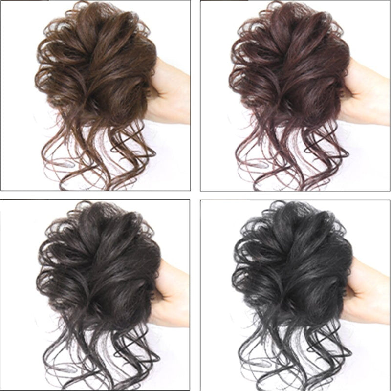 💗LAST DAY - BUY 1 GET 1 FREE + FREE GIFT!!💗Messy Curly Hair Bun Scrunchie Extensions1