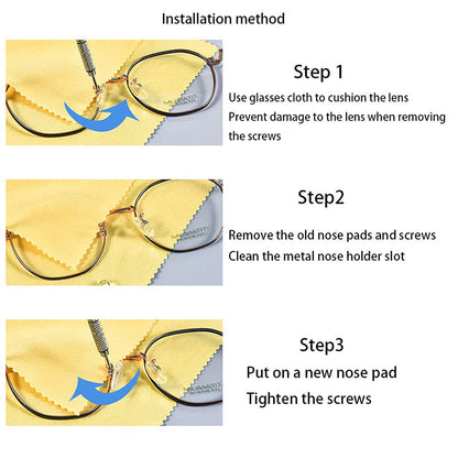 🥳2026 HOT SALE👓🛠️ 50% OFF! Eyeglass Nose Pad Repair Kit – Replace worn pads & rusty screws at home. No optician fees – keep your glasses comfy & secure! 🔧✨