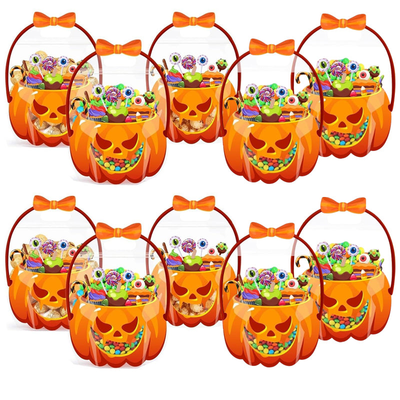 👻Halloween Bestsellers-60%off🎃Halloween Transparent Pumpkin Favor Bags✨Perfect for Party, Trick-or-Treat, Classroom Gifts