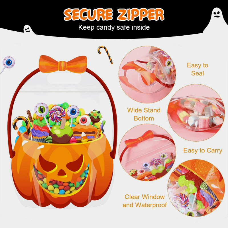 👻Halloween Bestsellers-60%off🎃Halloween Transparent Pumpkin Favor Bags✨Perfect for Party, Trick-or-Treat, Classroom Gifts