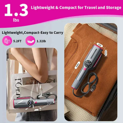 🥳2026 HOT SALE💞 50% OFF! Steam Iron & Steamer 2-in-1 – Kills 99.99% mites & bacteria. 5s preheat, 150ml tank. Ceramic plate, even heat. Safe for silk to cotton. Your fabric care essential. 🛡️🌿