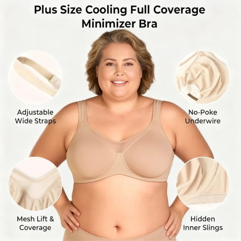 🏆 Last Day Special Price £6.99💐Women's Elegant Sheer Full Coverage Plus Size Bra