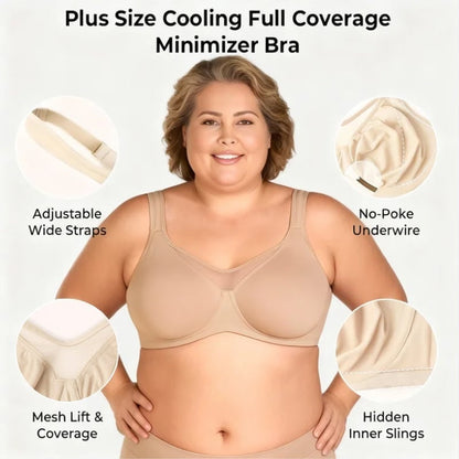 🏆 Last Day Special Price £6.99💐Women's Elegant Sheer Full Coverage Plus Size Bra