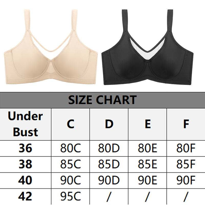 🏆 Last Day Special Price £6.99💐Women's Elegant Sheer Full Coverage Plus Size Bra