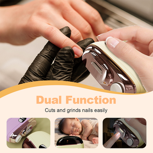 💗LAST DAY SALE 50% OFF⚡🌟2-in-1 Safe Electric Nail Clipper