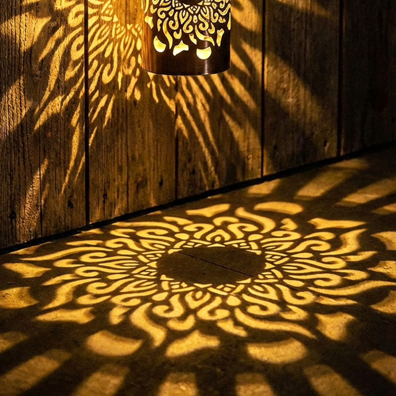 🌀💥Limited Sale Buy 1 Get 1 Free🌞💡Solar Mandala Wall Light Outdoor Garden Fence Projector Lamp Patio Ambient Decor