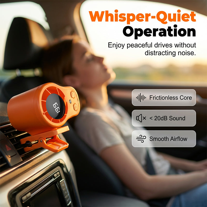 🌀Summer Hot Sale - ONLY ￡12.99!!🚙Hands-Free Personal Cooling Fan with LED Display❄️🌬️