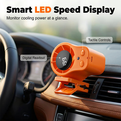 🌀Summer Hot Sale - ONLY ￡12.99!!🚙Hands-Free Personal Cooling Fan with LED Display❄️🌬️