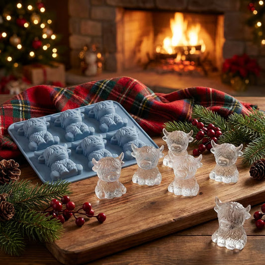 🐮Highland Cow Ice Cube Mold - Adorable 3D Silicone Tray for Drinks & Parties 🧊
