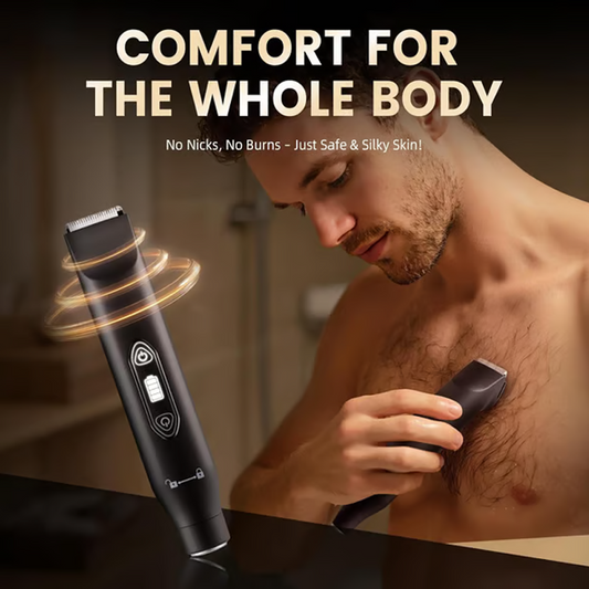 🔥50K+ Sold🪒 Waterproof Nose & Body Hair Trimmer, Replaceable Ceramic Blades, Wet & Dry, Ideal Gift for Men & Women🎁