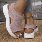 ⏳LAST DAY SALE ONLY ￡11.99!!🔥🔥Women's Breathable Knit Platform Sandals