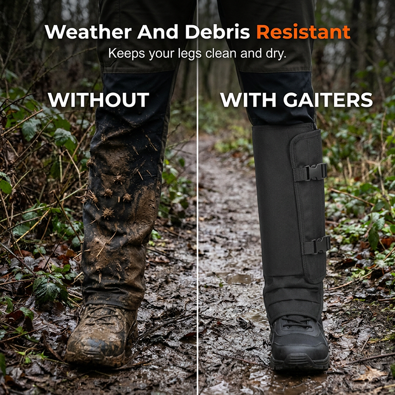 Outdoor protective gaiters in camouflage 🥾 Protection against thorns, snakes and undergrowth