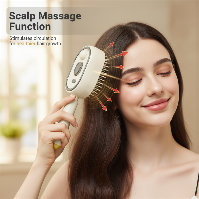 🔥ProGlide™🇬🇧 Scalp Massager Comb 💆‍♀️ – Self-Cleaning 🧼, Tangle-Free ✂️ & Frizz-Control Hair Brush with Soothing Mist Spray 💨✨ | Perfect for Dry, Brittle Hair 💧🌟