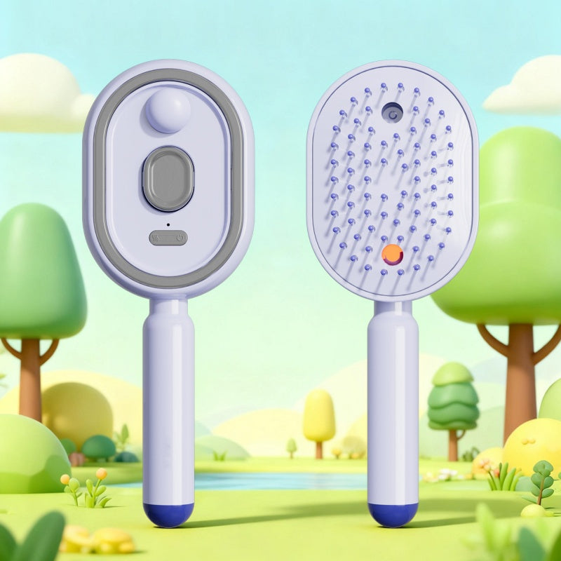 🔥ProGlide™🇬🇧 Scalp Massager Comb 💆‍♀️ – Self-Cleaning 🧼, Tangle-Free ✂️ & Frizz-Control Hair Brush with Soothing Mist Spray 💨✨ | Perfect for Dry, Brittle Hair 💧🌟