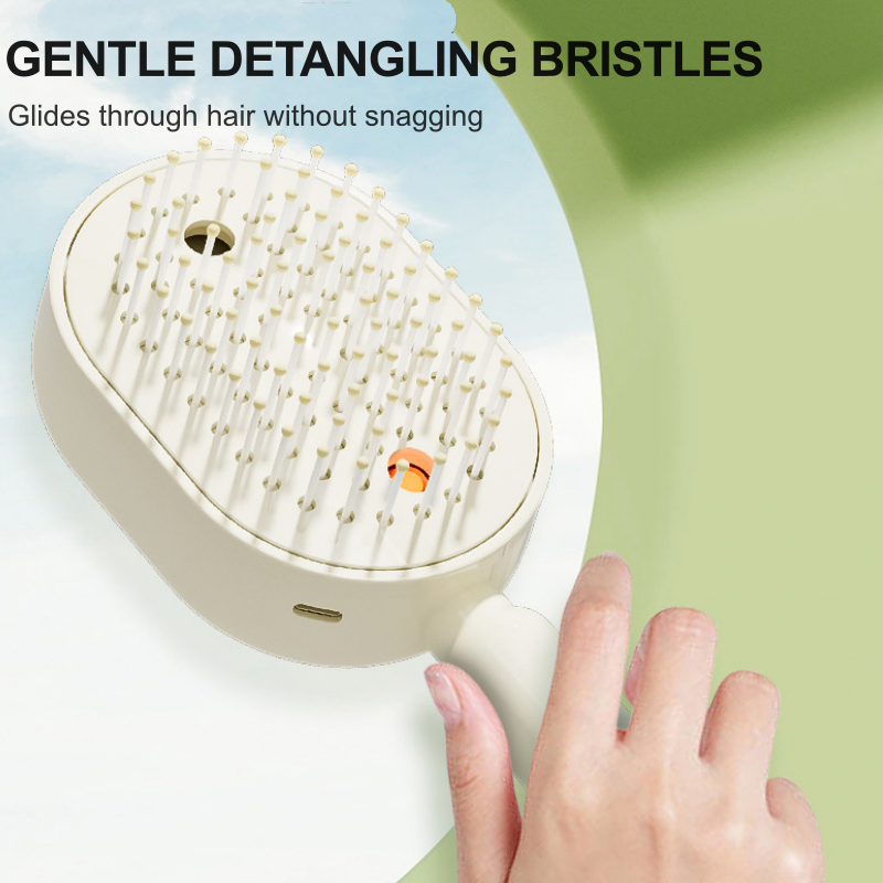 🔥ProGlide™🇬🇧 Scalp Massager Comb 💆‍♀️ – Self-Cleaning 🧼, Tangle-Free ✂️ & Frizz-Control Hair Brush with Soothing Mist Spray 💨✨ | Perfect for Dry, Brittle Hair 💧🌟
