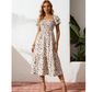 🌈2026 Summer Hot Sale 50% OFF!✨Square Neck Floral Midi Dress – Smocked Bodice, Flowy Tiered Skirt, Romantic 🌸