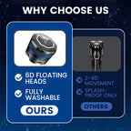 6D Waterproof Head Shaver Kit for Bald Men
