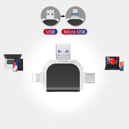 Multi-Port 4 i 1 Universal Kortlæser