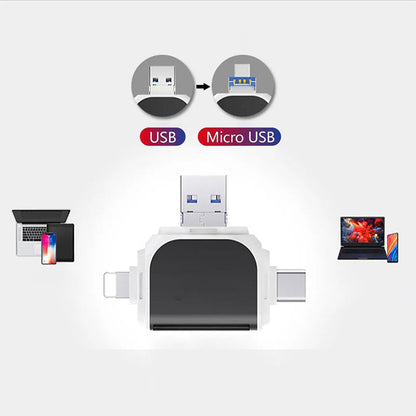 Multi-Port 4 i 1 Universal Kortlæser