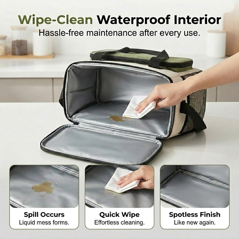 Large Capacity Insulated Cooler Bag for Picnics & Outdoors