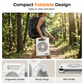 Dual-Power Outdoor Fan with Solar Panel and Light