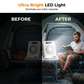 Dual-Power Outdoor Fan with Solar Panel and Light
