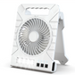 Dual-Power Outdoor Fan with Solar Panel and Light