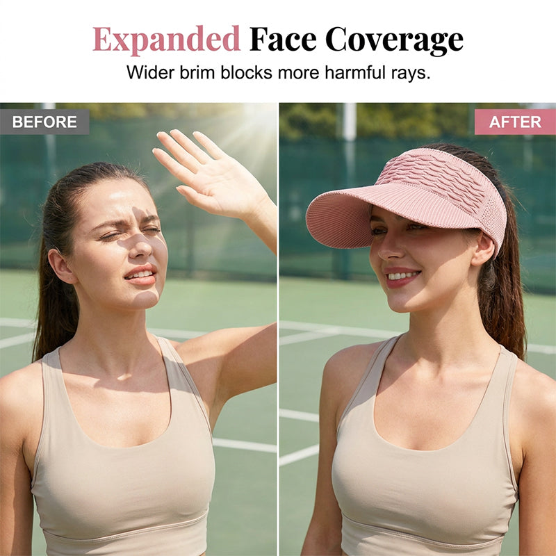 💥Limited-time discount!Only 3 days left!💥Women's Breathable Knit Sun Visor Hat