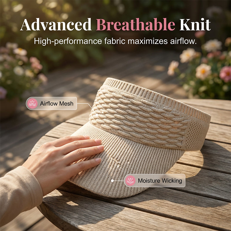 💥Limited-time discount!Only 3 days left!💥Women's Breathable Knit Sun Visor Hat
