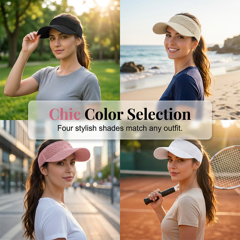 💥Limited-time discount!Only 3 days left!💥Women's Breathable Knit Sun Visor Hat