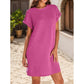 😍Limited-time offer | Only available for 3 days🙌Women's Relaxed Roll Sleeve Pocket Dress