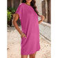 😍Limited-time offer | Only available for 3 days🙌Women's Relaxed Roll Sleeve Pocket Dress