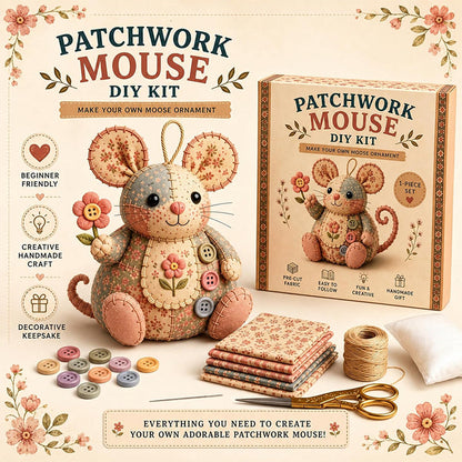 Handcrafted Vintage Mouse Plush Sewing Kit