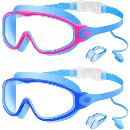🎉LIMITED-TIME 50% OFF! 🔥Anti-Fog Kids Swimming Goggles with Earplugs & Nose Clip