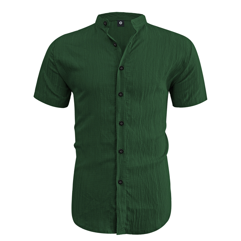 Men's Summer Stand Collar Short Sleeve Shirt