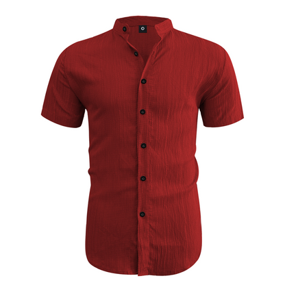 👔LIMITED-TIME 50% OFF! ✨Men's Summer Stand Collar Short Sleeve Shirt