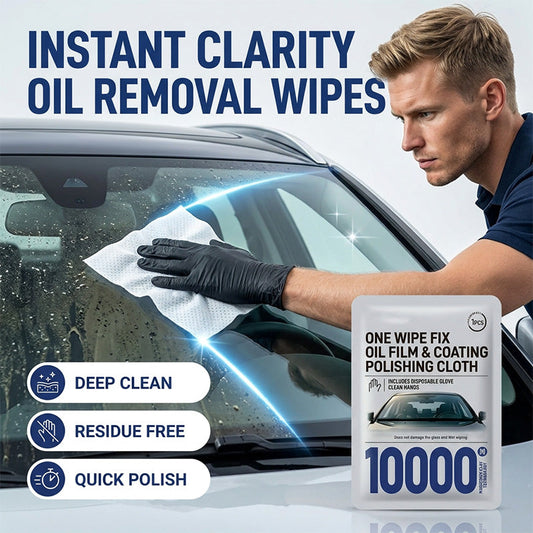 🔥Half Price – Only 10 Orders Left🔥Car Glass Oil Film Removal Wipes